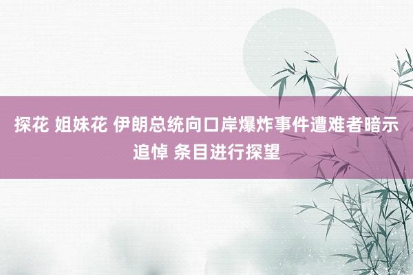 探花 姐妹花 伊朗总统向口岸爆炸事件遭难者暗示追悼 条目进行探望