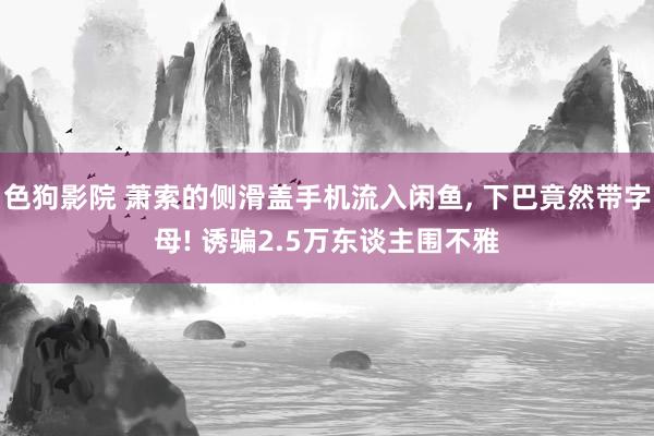 色狗影院 萧索的侧滑盖手机流入闲鱼， 下巴竟然带字母! 诱骗2.5万东谈主围不雅
