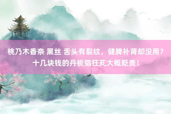 桃乃木香奈 黑丝 舌头有裂纹，健脾补肾却没用？十几块钱的丹栀猖狂芄大概贬责！